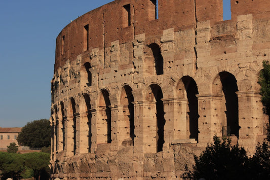 The Colosseum in Rome, Italy, at golden hour