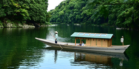 HOSHINOYA Kyoto in the Arashiyama gorge with lush summer greenery