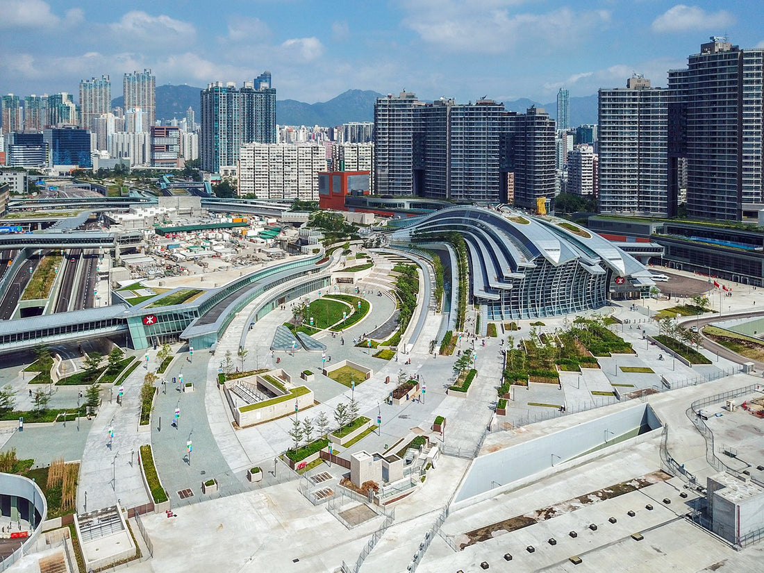 High-speed rail concourse at West Kowloon Station, Hong Kong
