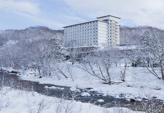 Midorinokaze Resort Kitayuzawa open-air bath in Hokkaido forest