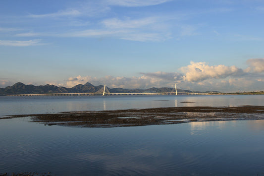 The Shenzhen Bay Bridge, which links Hong Kong with Shenzhen